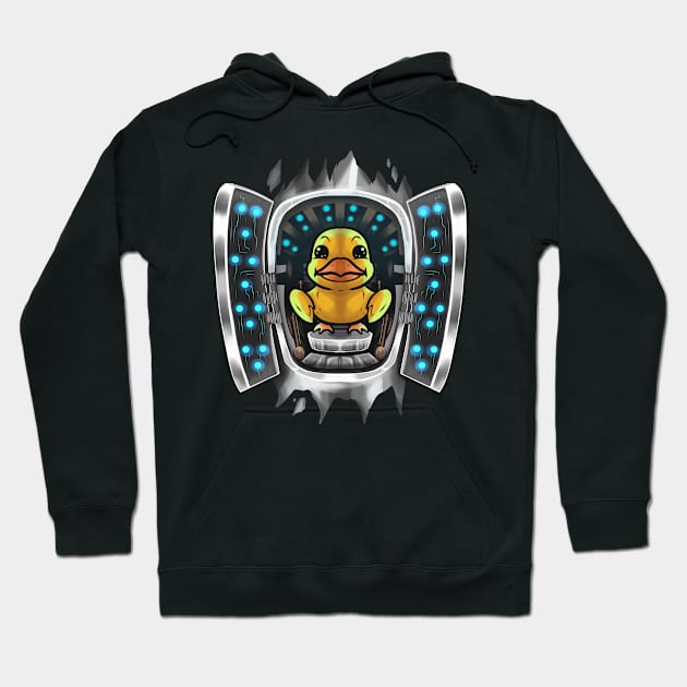 Duck Inside Costume Duck Takes Over Control Halloween Hoodie by SinBle